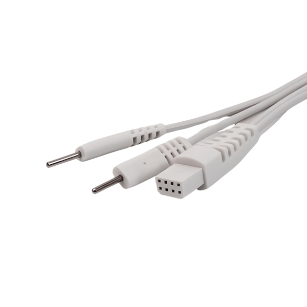 Cable de repuesto color blanco (2/4 canales): compatible con electroestimulador Globus Elite 2 y 4 Pro